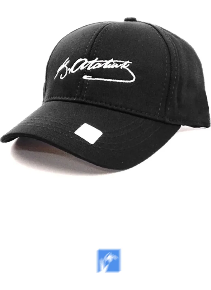 Kardelen Butik Denizli Kardelen Boutique Denizli Eck Textile Unisex Black Ataturk Embroidered Hat