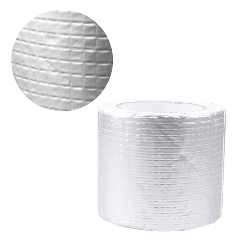 PartyKindom 10 متر شريط إصلاح مطاط البوتيل رقائق الألومنيوم للسقف وعتبة النوافذ والمنازل المتنقلة سهل التطبيق - Image 4