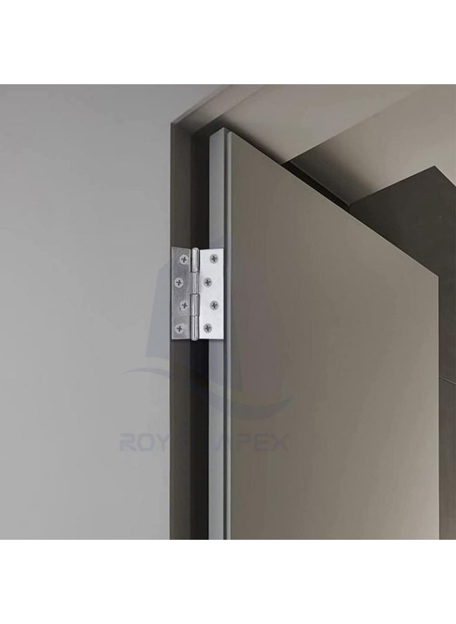 Biella Biella™ 6Pcs Folding Butt Hinges- Inner Door Butt Hinge with Mounting Screws for Cupboard, Cabinet, Windows, Jewellery Box Home Furniture Hardware Cabinets-4Inch  - Image 4