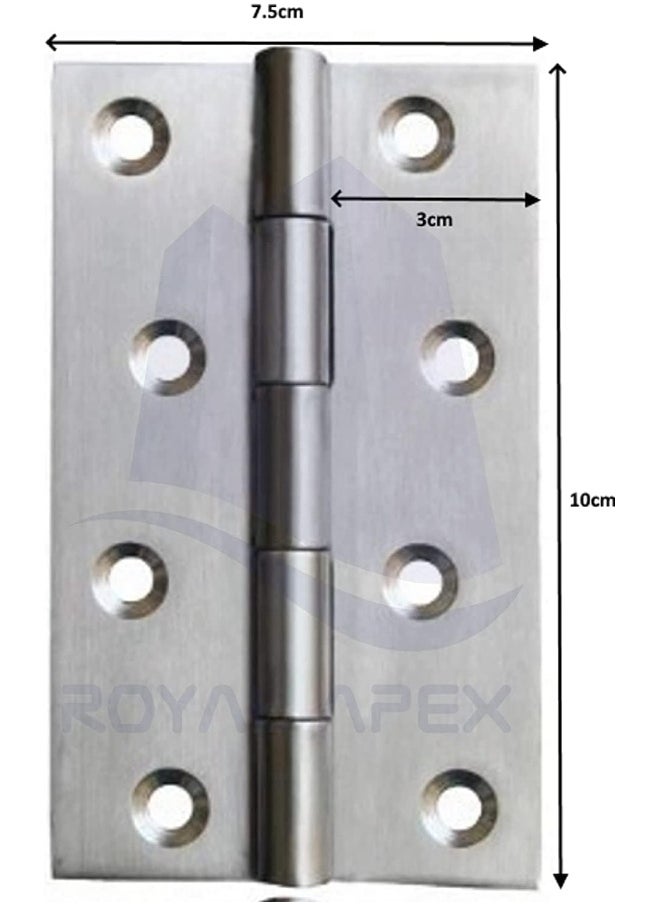 Biella Biella™ 6Pcs Folding Butt Hinges- Inner Door Butt Hinge with Mounting Screws for Cupboard, Cabinet, Windows, Jewellery Box Home Furniture Hardware Cabinets-4Inch  - Image 2