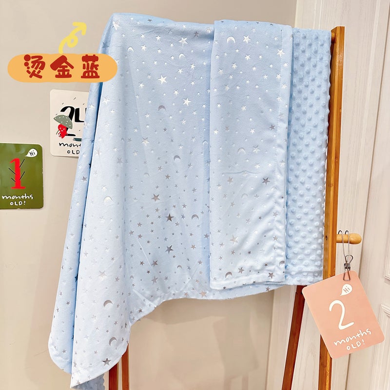 Childrens Air-conditioning Quilt Doudou Pacifying Small Wool Sleeping Blanket Washable Baby Lunch Break Quilt Four Seasons Sofa Blanket Cover Blanket Blue Star 