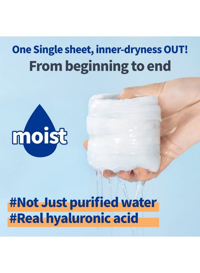 Wellage وسادات تونر زرقاء حقيقية تحتوي على حمض الهيالورونيك - وسادات وجه مهدئة ومرطبة بسرعة مع ماء الهيالورونيك - وسادات تونر مقشرة خالية من التهيج لبشرة ناعمة 70 ورقة - Image 4