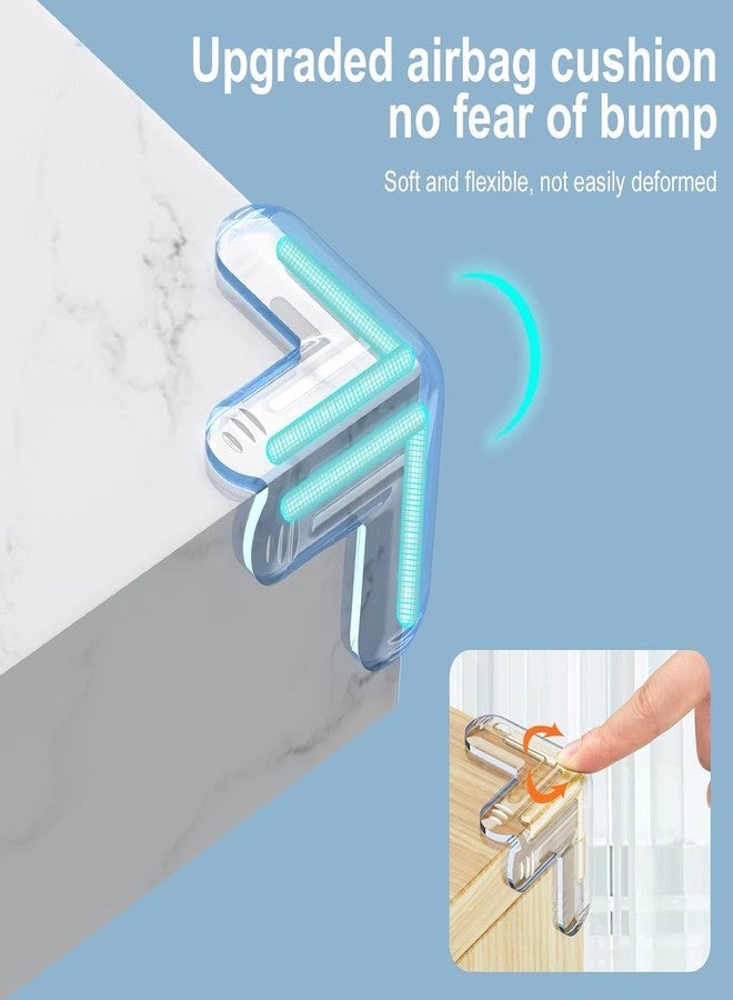 Dweasy Corner Protectors Safety Corner Protectors for Baby Transparent Corner Protectors for Covering Sharp Furniture and Table Corners-T(8 pcs) - Image 4