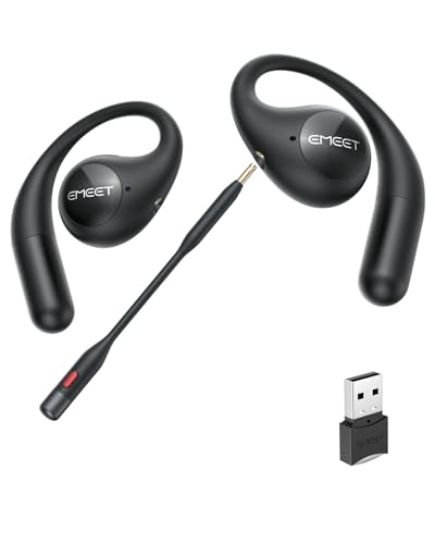 EMEET Airflow Open Ear Headphones with Mic Zoom Certified True Wireless Headsets with Detachable Microphone ENCVoiceCore 20 Noise Cancelling Bluetooth 53 MultiPoint Wireless Earbuds for Work - Image 1