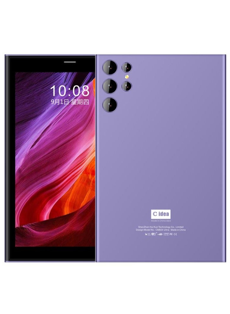 سي آيديا CM824 التابلت الذكي للأطفال 8 إنش بذاكرة 8 جيجابايت رام و512 جيجابايت 5G باللون الأرجواني - النسخة الدولية - Image 1