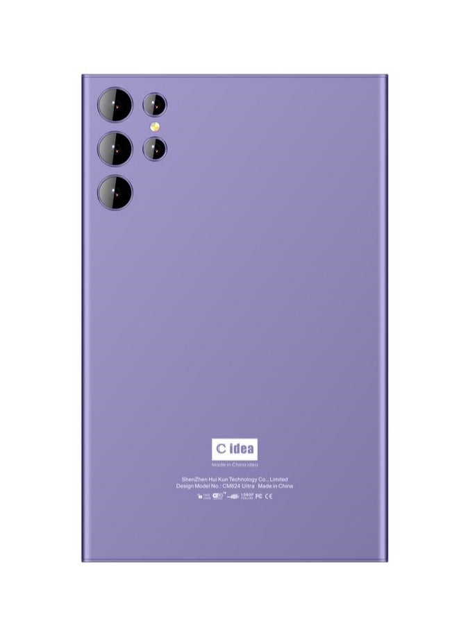 سي آيديا CM824 التابلت الذكي للأطفال 8 إنش بذاكرة 8 جيجابايت رام و512 جيجابايت 5G باللون الأرجواني - النسخة الدولية - Image 4