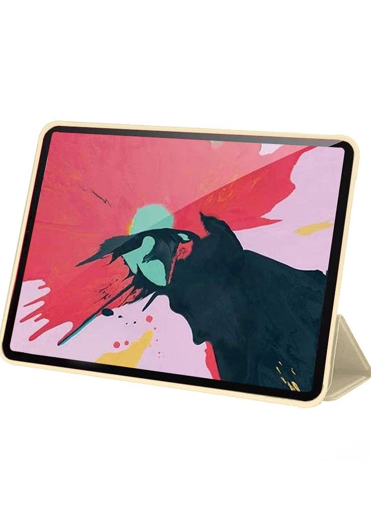 Case for Apple iPad Pro 12.9-Inch (2022/2021/2020/2018) with Protective Stand Cover Back, Auto Wake/Sleep - Gold - Image 3