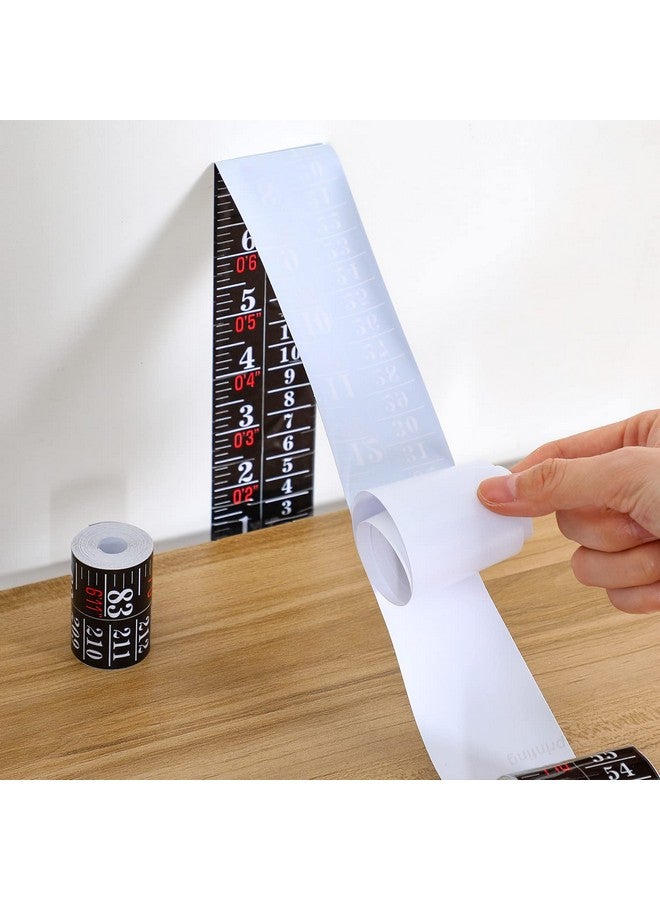 Tatuo Growth Chart Wall Labels Height Indicator Tape Ruler Growth Chart Decor Height Indicator Adhesive Ruler for Home Room Measuring (Black) - Image 4
