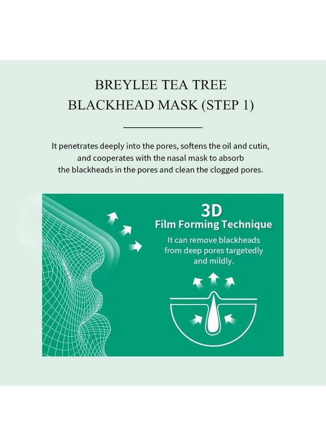 Breylee - Blackhead Mask Tea Tree Oil Blackhead Nose Pore Strips Blackhead Removal Strips Nose Strips For Blackheads Deep Cleansing(17Ml 0.6 Fl Oz) (With 100 Pcs Strip Paper) - Image 1