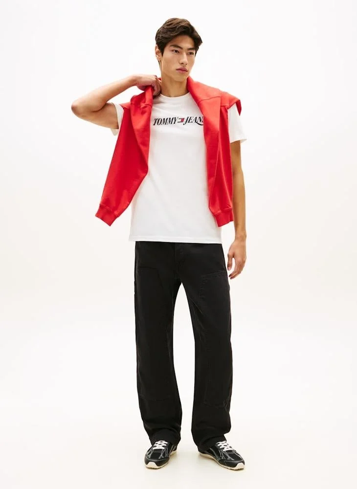 TOMMY JEANS  Logo Crew Neck Jersey T-Shirt for Men | Best Price UAE