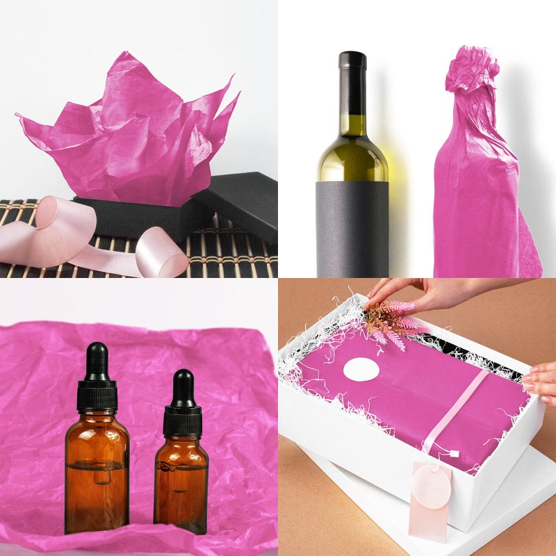 Laidans 120 Sheets 20"X14" Hot Pink Tissue Paper for Gift Bags Wrapping, Art Tissue Paper Bulk for Weddings Birthday Party Crafts Decoration - Image 5