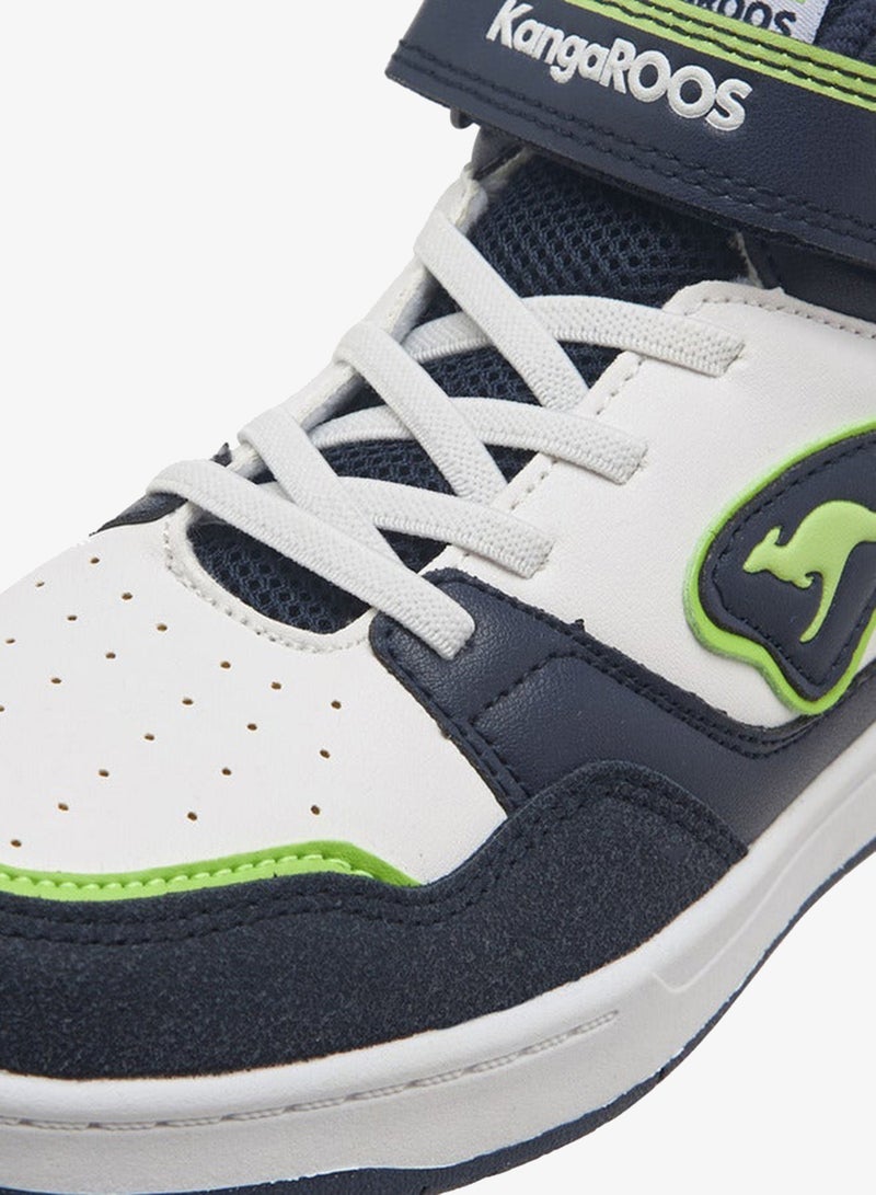 kangaROOS Boys' Logo Detail High Cut Sneakers with Hook and Loop Closure - Image 4
