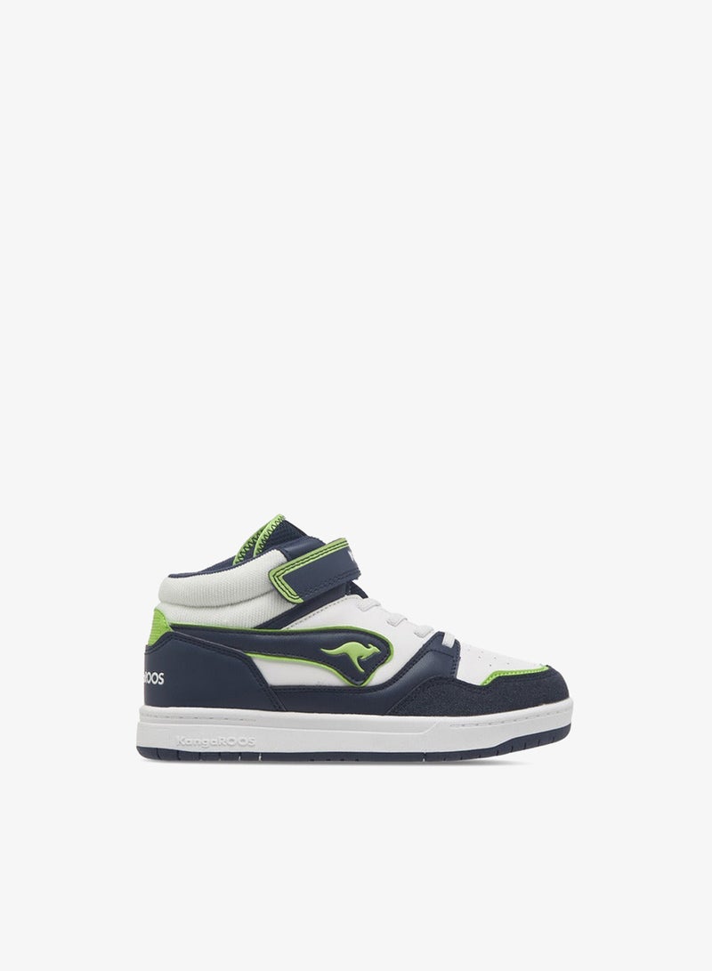 kangaROOS Boys' Logo Detail High Cut Sneakers with Hook and Loop Closure - Image 1