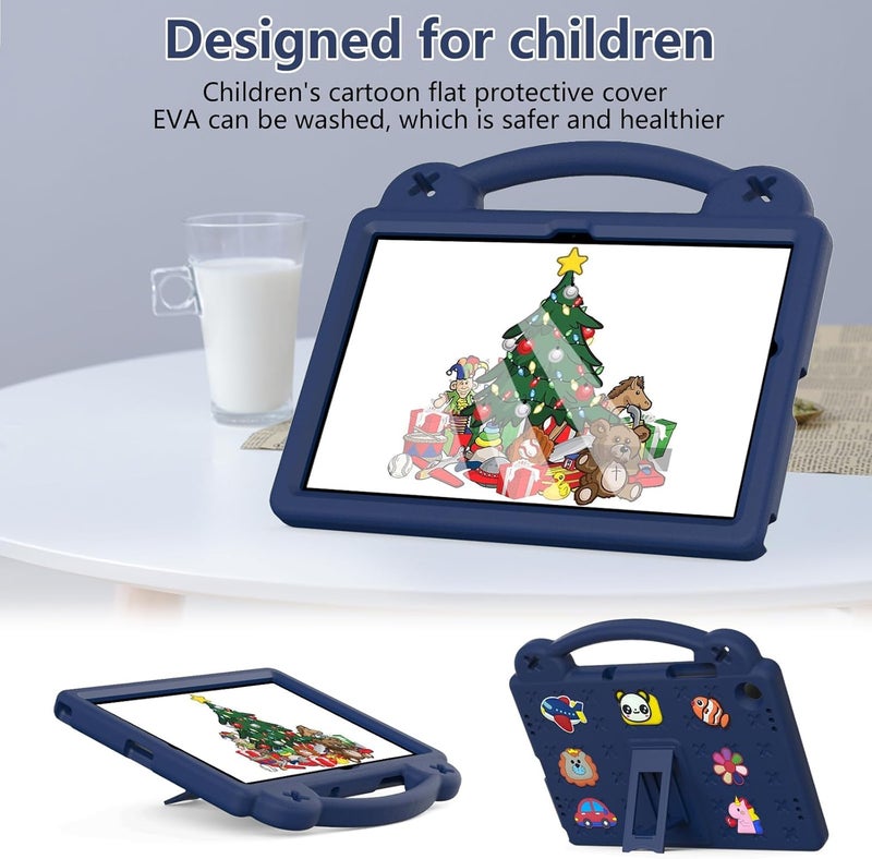 Excefore For Galaxy Tab A9 Plus Case 11-Inch, Shockproof Eva Cover With Stand & Handle, Kids Tablet Case For Samsung Sm-X216B, Dark Blue With 7 Diy Cartoon Figures - Image 5