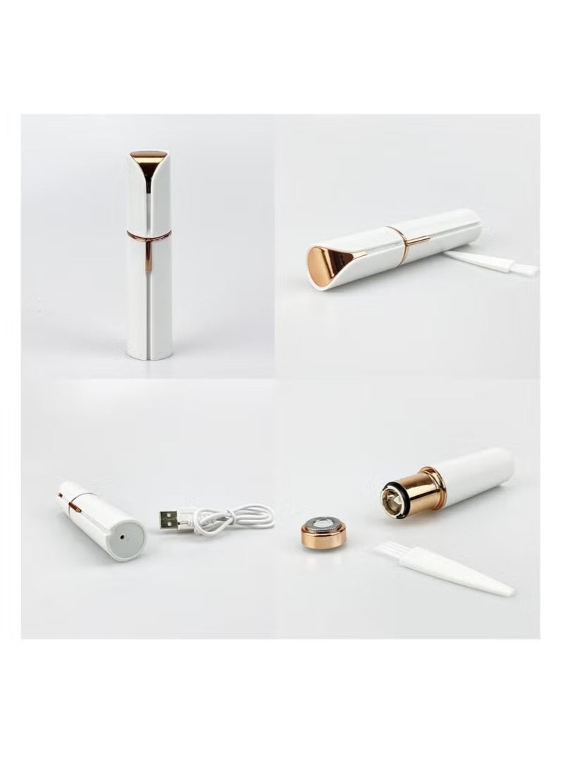 مزيل شعر الوجه الكهربائي، أداة تشذيب شعر الوجه المحمولة للنساء، أفضل مزيل شعر بدون ألم وبدون عيوب للنساء في منطقة البكيني، زغب الخوخ، الشفة العليا، الذراع (أبيض) - Image 5