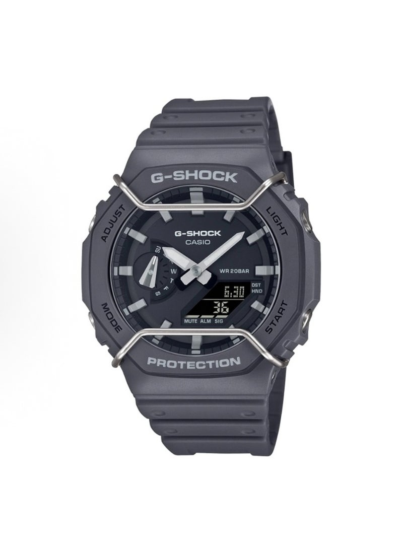 CASIO - octagonal sports waterproof and shockproof watch GA-2100   black grey - Image 1