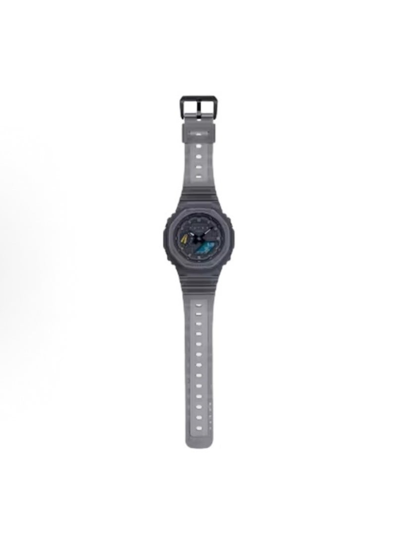CASIO - octagonal sports waterproof and shockproof watch GA-2100   black grey - Image 1