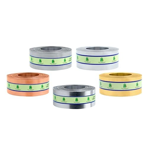 TREE MAISON CORONATING HOMES Vastu 5 Metal Strips | Width- 1 Inch | Thickness - 0.2mm | Length- 25 Feet Approx | Strip for Entrance & Toilet Correction | Strip for Vastu | Pack of 5 - Image 1