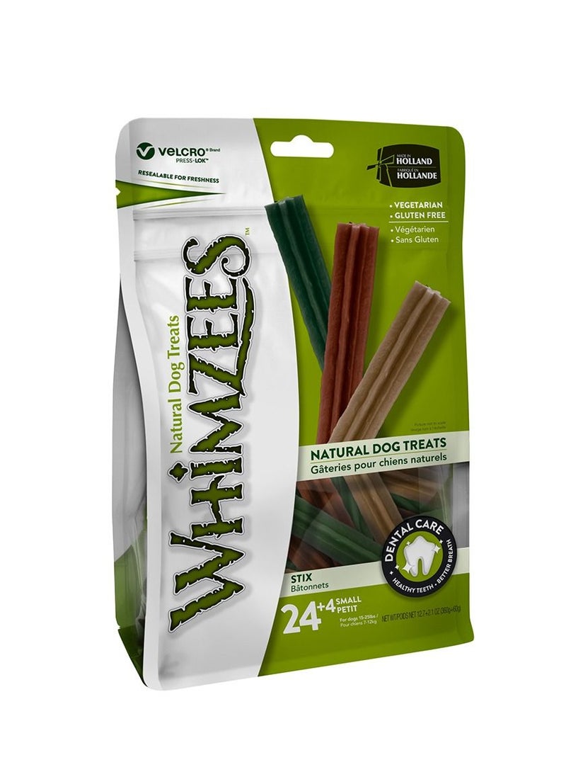 WHIMZEES أعواد أسنان طبيعية خالية من الحبوب، مزيج صغير، بني، 24+4 قطع، 420 جرام