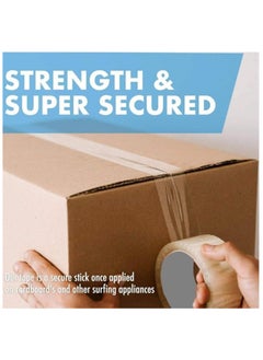HEXAR HEXAR Heavy Duty Packing Tape, 45 MM x 183 Meters 200 Yards Packaging Tape for Sealing Parcel Boxes Office Home School Use Strong Adhesive Tape Super Secure Sticky Seal (Yellow, Pack of 3)  - Image 5