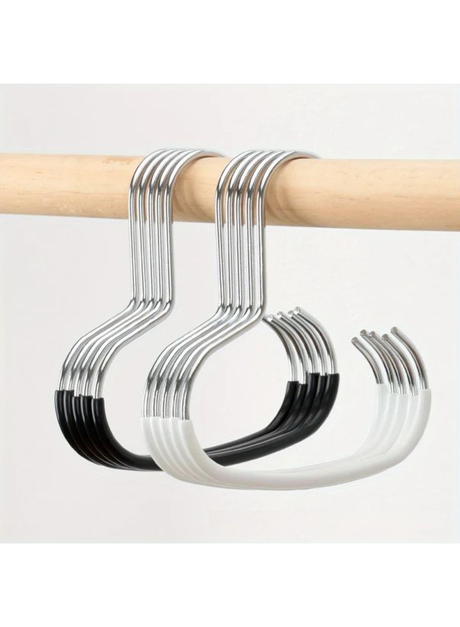 White 5 Pcs Stainless Steel Hat Hanger Non Slip Round Ring Closet Organizer For Hats Scarves - Image 5