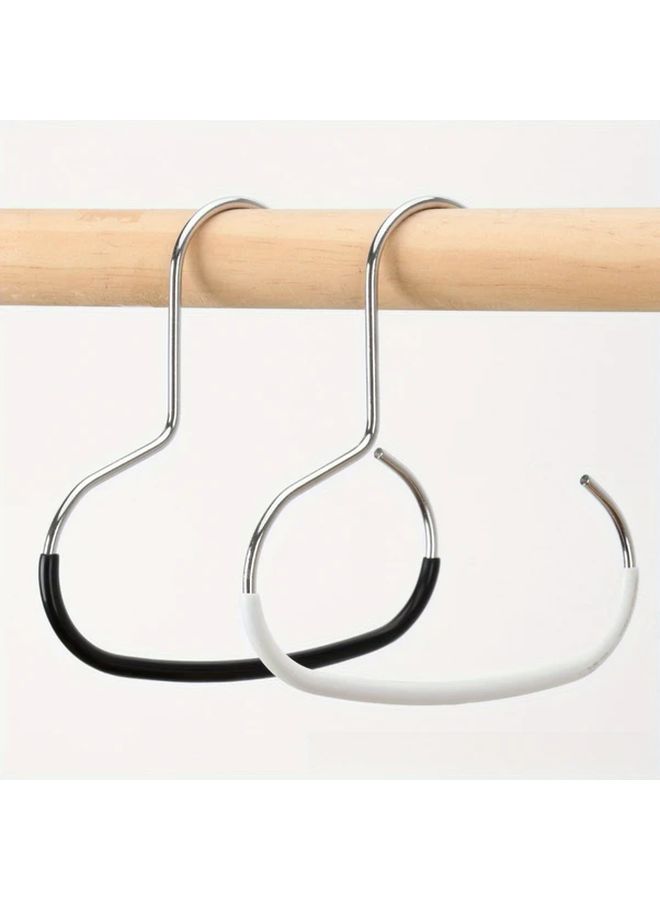 White 5 Pcs Stainless Steel Hat Hanger Non Slip Round Ring Closet Organizer For Hats Scarves - Image 2