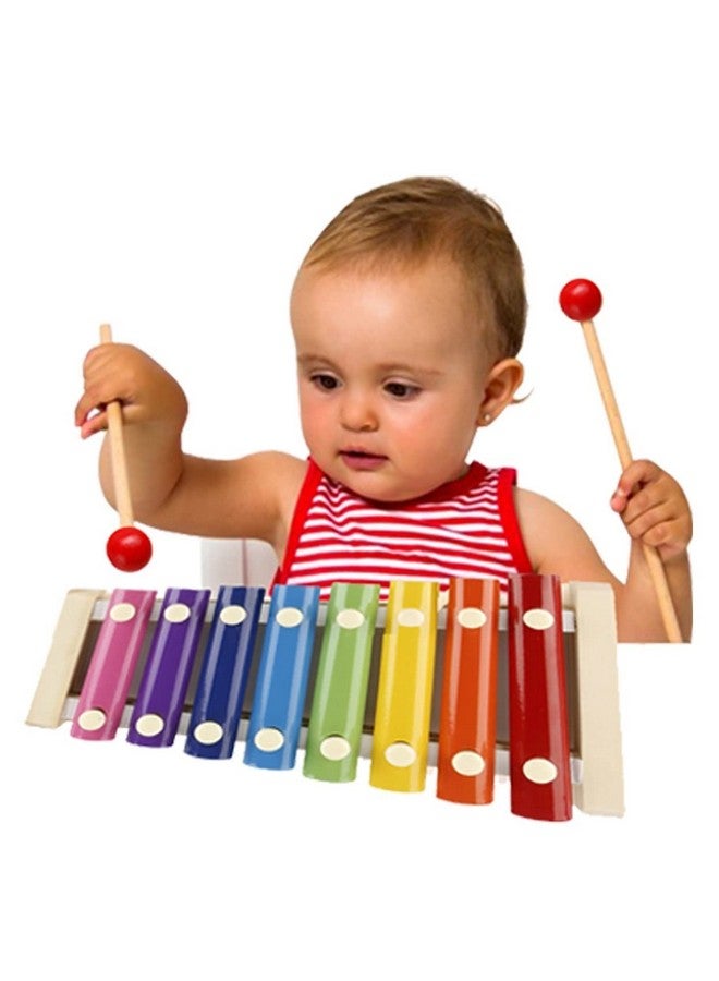 سمونيو آلة موسيقية إيقاعية خشبية للأطفال من سمونيو، إكسيليفون، 8 نوتات موسيقية، مع 2 عصا طبل، مطارق آمنة للأطفال، لعبة موسيقية تعليمية للأطفال الصغار - Image 4