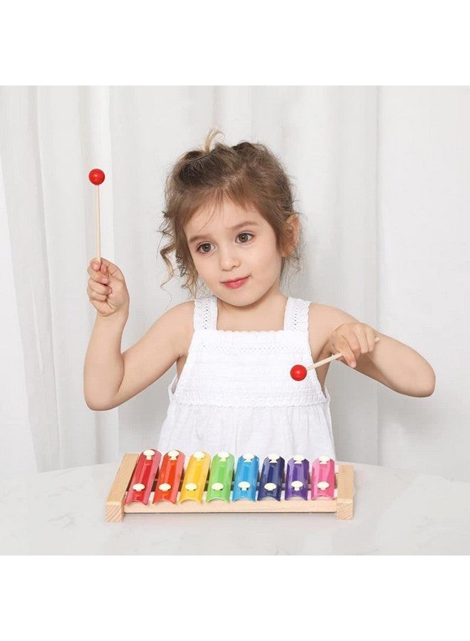 سمونيو آلة موسيقية إيقاعية خشبية للأطفال من سمونيو، إكسيليفون، 8 نوتات موسيقية، مع 2 عصا طبل، مطارق آمنة للأطفال، لعبة موسيقية تعليمية للأطفال الصغار - Image 5