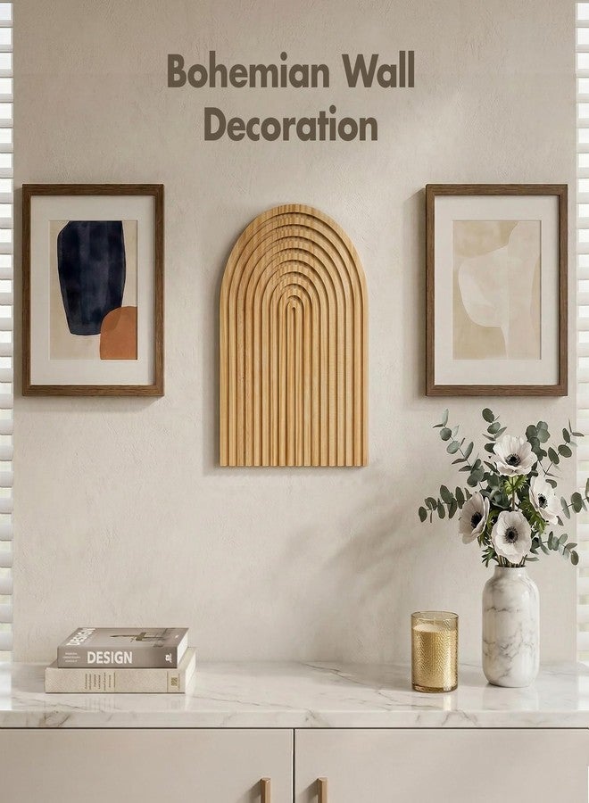 MASHDE Boho Wall Decor, 10 x 12 In Wooden Farmhouse Decor Nature Wall Art for Living Room Bathroom Bedroom Dining Room Office - Image 2