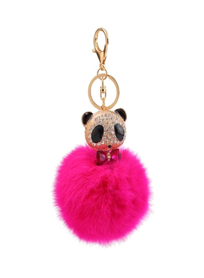 NIBEMINENT 8Cm Bearhape Fluffy Fur Pompom Key Chain