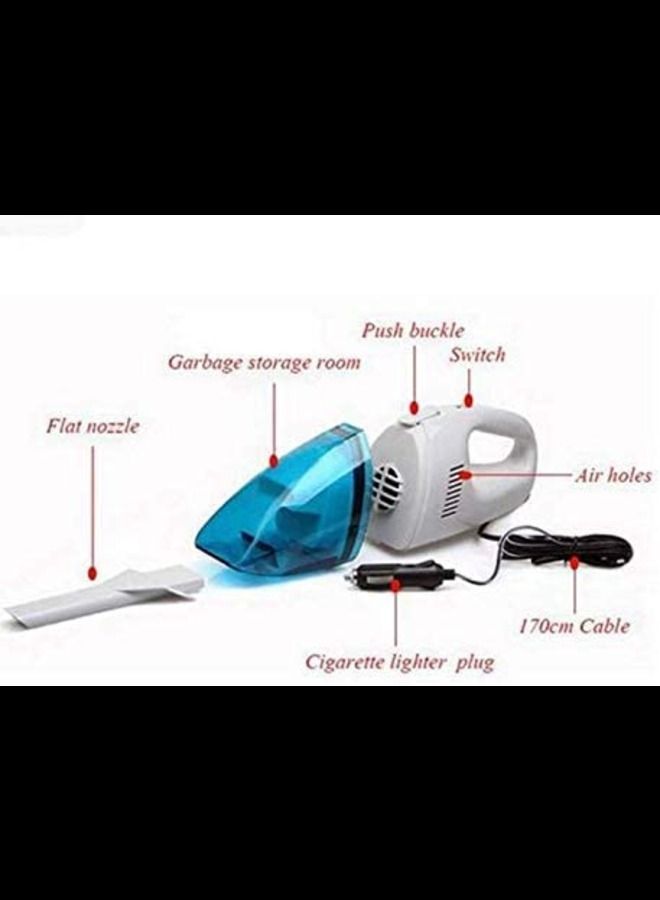 ABBASALI 12V Car Vacuum Cleaner Lightweight Power Wet and Dry Dual Use Super Suction 2.4M 120W Cleaner  - Image 2