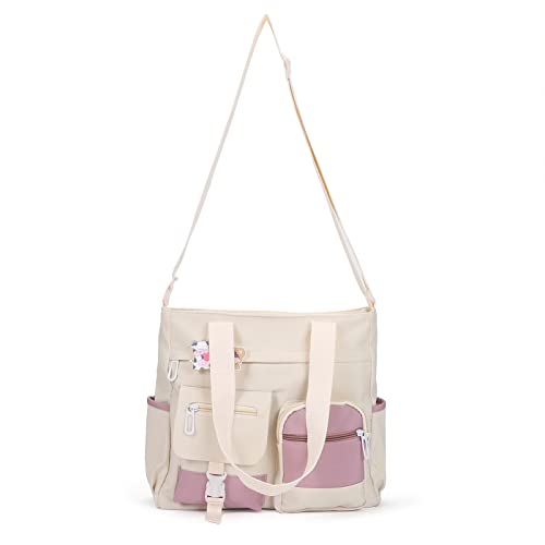 Phaoullzon Crossbody Cute Bag for Teens Kawaii Messenger Purse Nylon Shoulder School Tote Bags - Image 5