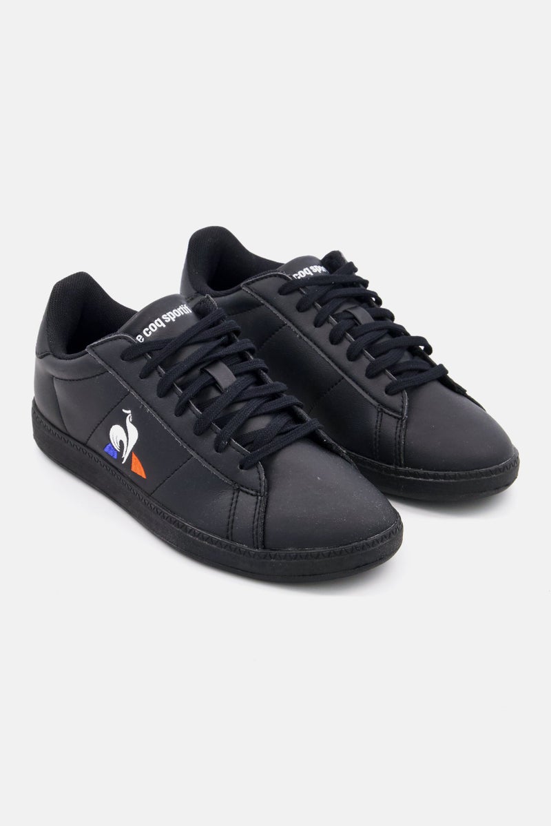 le coq sportif Women Courtset Low Cut Lace Up Sports Shoes, Black  - Image 1
