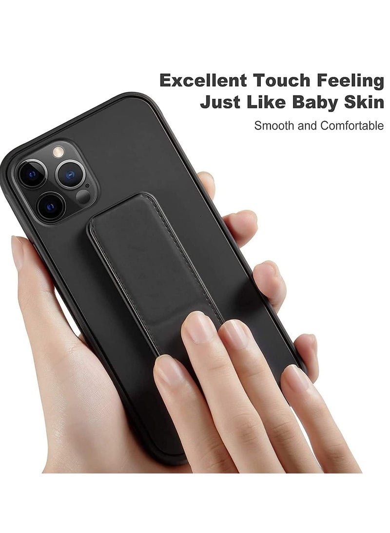 Denx Protective Cover with Back Strap Grip Stand for iPhone 13 Pro Max Black - Image 3