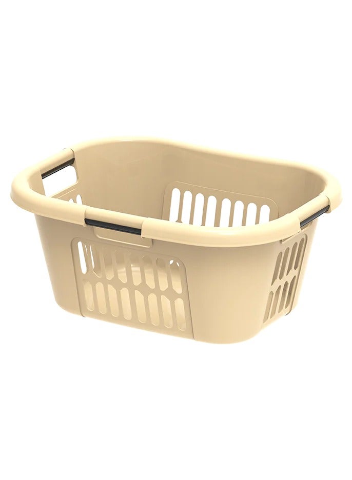 Cosmoplast 40L Oval Laundry Basket ivory