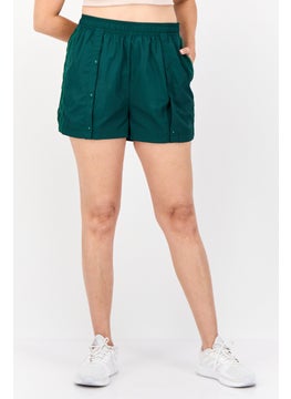 Adidas Women Sportswear Fit Tiro Snap Button Outdoor Shorts, Green  - Image 1