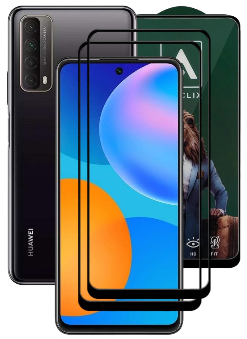 ACLIX 2 Pieces Antistatic ESD Dustproof Premium Quality High Definition Tempered Glass Screen Protector Designed For Huawei Y7a - Image 1