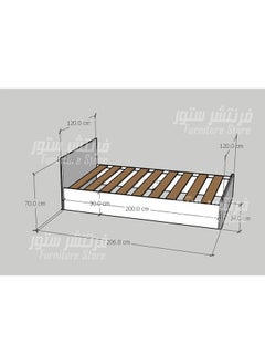 ماركة غير محددة سرير مودرن - عرض120 سم طول200 سم ، من فرنتشر ستور.  - Image 2