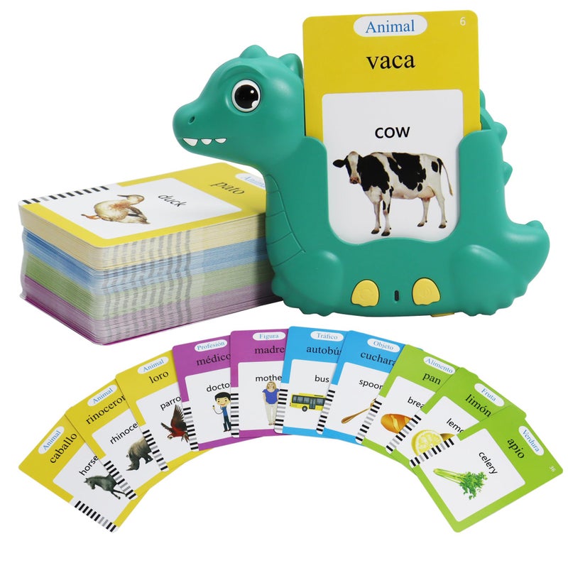 MAYAPHILOS Spanish and English Talking Flash Cards 224 Sight Words Learn Spanish for Kids Audible Educational Interactive Autism Sensory Toys for Toddlers - Image 3
