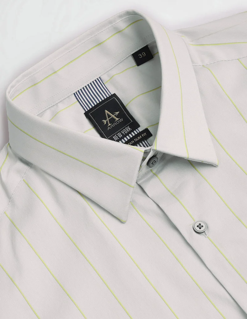 Arrow Vertical Stripe Manhattan Slim Shirt