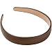 WantGor 1 Inch PU Leather Headband Wide Padded Hairband Fashion Hair Bands Cute Womens Headbands Holiday DIY Hair Accessories Brown - Image 2