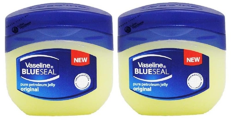 Vaseline بلسم فازلين غير معطر من هلام البترول 50 مل عبوة من 2 مضاد للحساسية لجميع أنواع البشرة