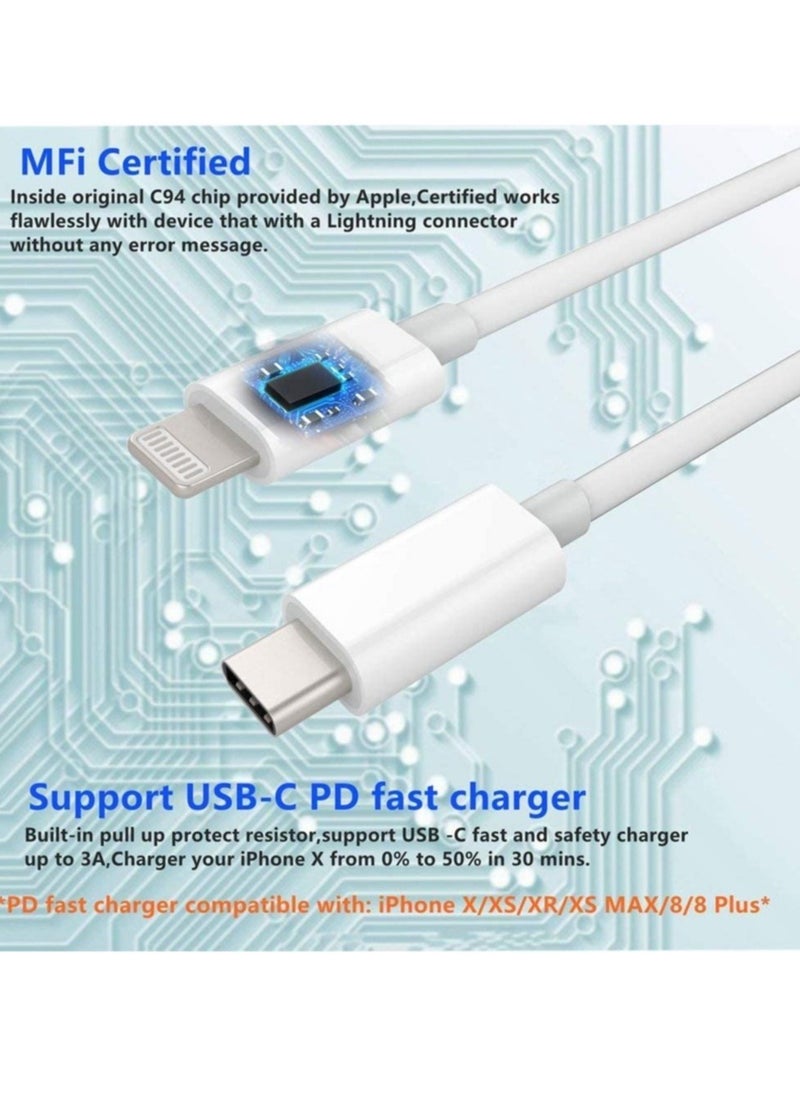 ELTRAZONE - Lightning Cable Fast Charging and Hi-Speed Syncing Cord Compatible with Apple iPhone X/XS/XR/XS Max/8/8 Plus/iPad - Image 1