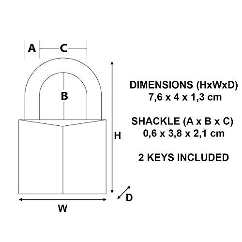 Master Lock 140DLF Solid Brass Padlock with Key, 1 Pack - Image 4