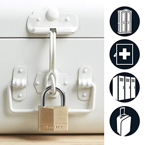 Master Lock 140DLF Solid Brass Padlock with Key, 1 Pack - Image 2