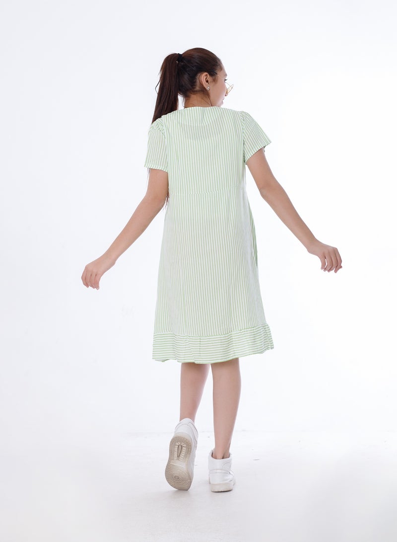 BCC BEBO_Dress 1/2 km stripped_Green  - Image 3