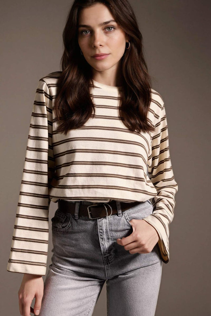 DeFacto Loose Fit Long Sleeve T-Shirt - Image 1