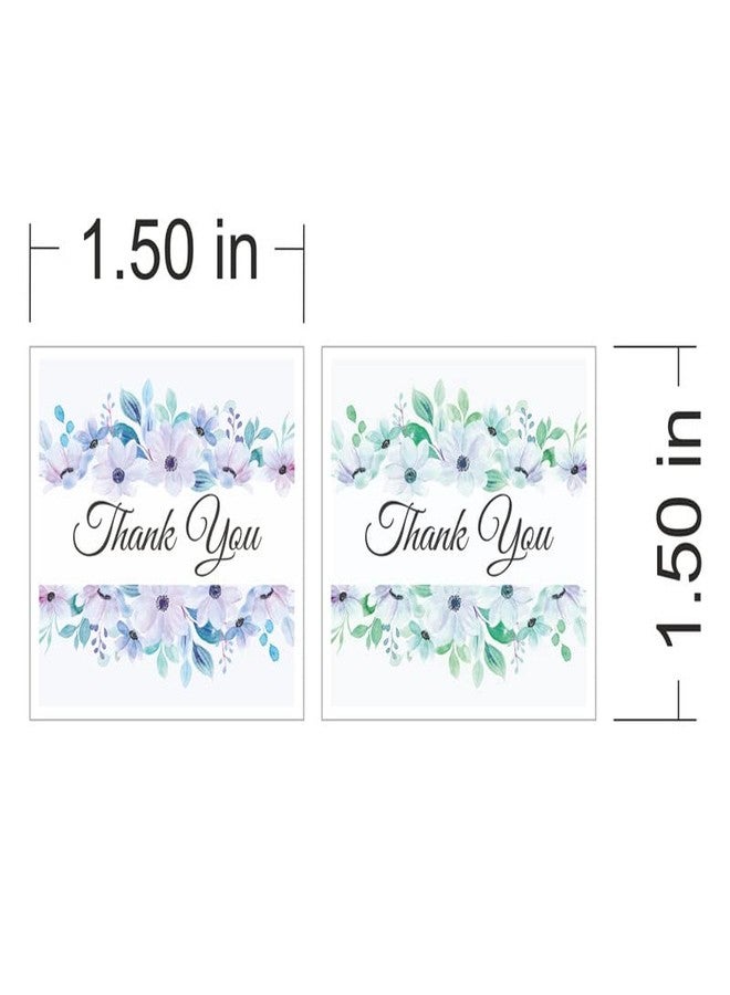 PG Creations Thank You Stickers for Small Business, Floral Design, 1.5x1.5 Inch, Small Size Paper Labels, Multicolour, Pack of 1000 - Image 2