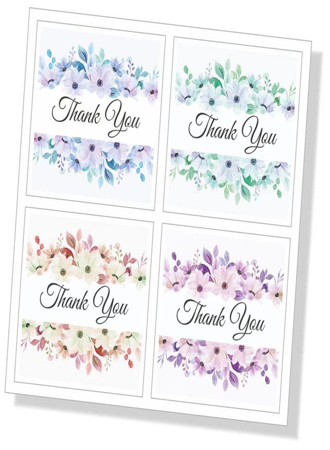 PG Creations Thank You Stickers for Small Business, Floral Design, 1.5x1.5 Inch, Small Size Paper Labels, Multicolour, Pack of 1000 - Image 1