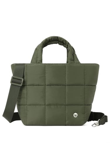 WESTBRONCO Mini Puffer Crossbody Bags for Women, Small Puffy Quilted Purse Nylon Shoulder Handbag with Adjustable Strap - Image 1